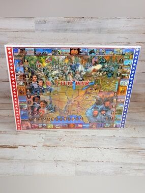 White Mountain The Civil War 1000 Piece Jigsaw Puzzle 24" X 30" History USA New
